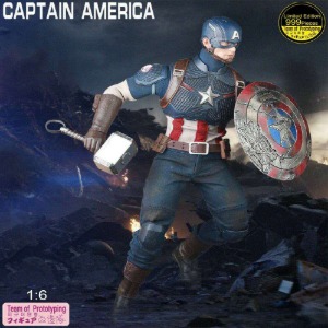 엔드게임 어벤져스 어셈블 각성 캡틴 아메리카 한정판 선물 피규아 (25cm)
